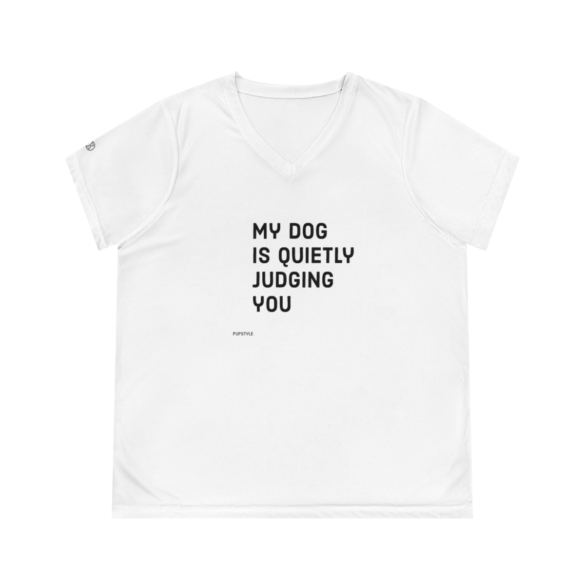 My Dog is Quietly Judging You  Ladies V-Neck Tee